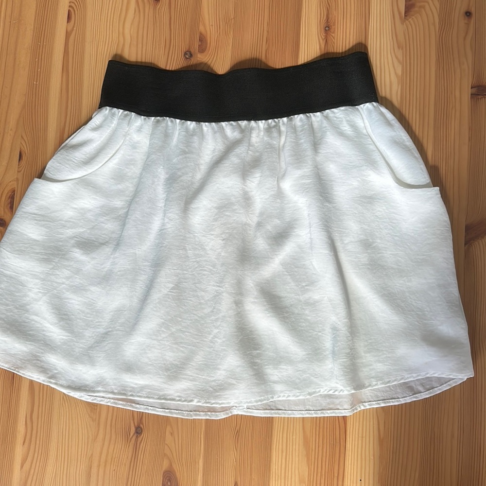 White mini skirt